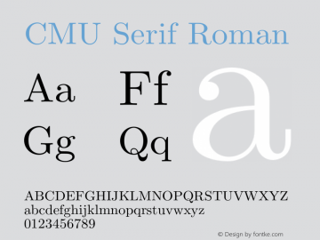 CMU Serif Roman Version 0.7.0图片样张
