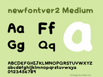 newfontver2 Version 001.000图片样张