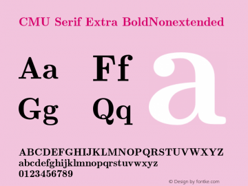 CMU Serif Extra BoldNonextended Version 0.2.1图片样张