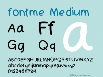 fontme Version 001.000图片样张