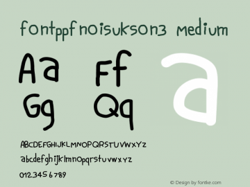 fontppfnoisukson3 Version 001.000图片样张
