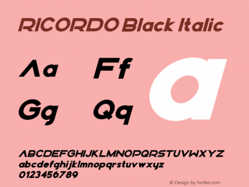 RICORDO Black Italic Version 1.000图片样张