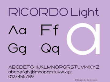 RICORDO Light Version 1.000;hotconv 1.0.109;makeotfexe 2.5.65596图片样张