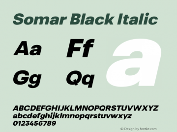 Somar Black Italic Version 1.002;hotconv 1.0.109;makeotfexe 2.5.65596图片样张