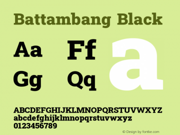 Battambang Black Version 8.002; ttfautohint (v1.8.3)图片样张