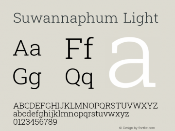 Suwannaphum Light Version 8.002; ttfautohint (v1.8.3)图片样张