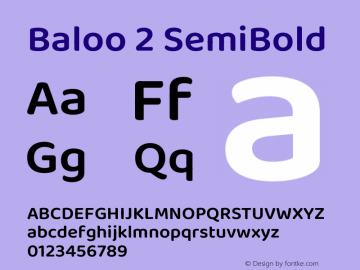 Baloo 2 SemiBold Version 1.700图片样张