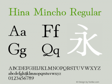 Hina Mincho Regular Version 1.100图片样张