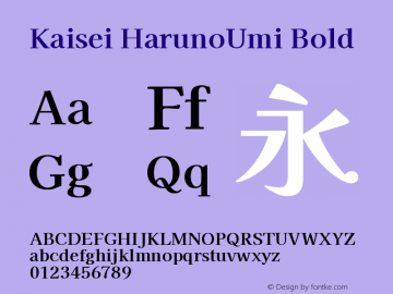 Kaisei HarunoUmi Bold Version 5.003图片样张