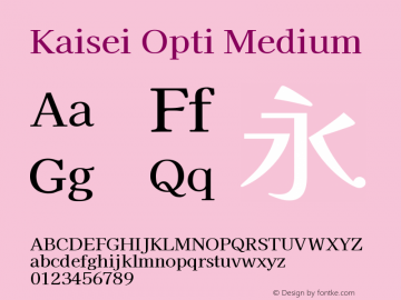Kaisei Opti Medium Version 5.003图片样张