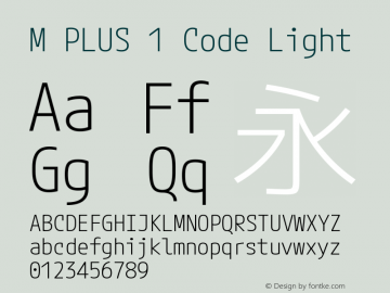 M PLUS 1 Code Light Version 1.005图片样张