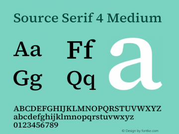 Source Serif 4 Medium Version 4.004;hotconv 1.0.116;makeotfexe 2.5.65601图片样张