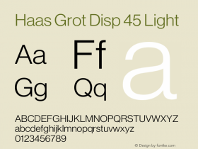 Neue Haas Grotesk Display 45 Light Version 1.000 2011 | wf-rip DC20181025图片样张