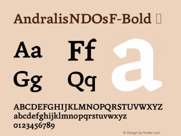 ☞Andralis ND OsF Bold Version 1.11;com.myfonts.neufville.andralis-nd.osf-bold.wfkit2.2XQC图片样张