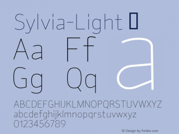 ☞Sylvia-Light 001.000;com.myfonts.fw-alias.sylvia.light.wfkit2.36r1图片样张