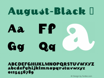 ☞August-Black 001.000;com.myfonts.fw-alias.august.black.wfkit2.36pE图片样张