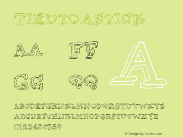 ☞Tiedtoastick Version 1.000;com.myfonts.easy.pizzadude.tied-toa-stick.regular.wfkit2.version.4fbj图片样张