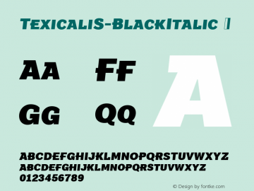 ☞Texicali S Black Italic Version 1.000;com.myfonts.easy.fontmesa.texicali.s-black-italic.wfkit2.version.4Qod图片样张