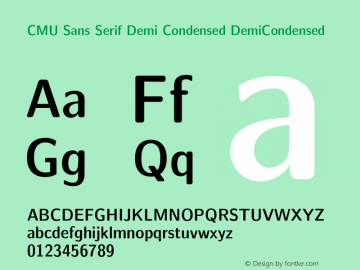 CMU Sans Serif Demi Condensed DemiCondensed Version 0.6.1图片样张