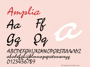 ☞Amplia Version 1.0 ;com.myfonts.jonahfonts.amplia.regular.wfkit2.31tQ图片样张