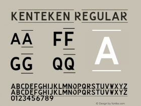 Kenteken Regular Version 1.0 Font Sample