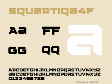 ☞Squartiqa 4F 1.0;com.myfonts.easy.4thfebruary.squartiqa-4f.regular.wfkit2.version.3CmM图片样张