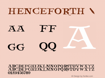 ☞Henceforth Version 1.000;com.myfonts.easy.hanoded.henceforth.regular.wfkit2.version.4HqC图片样张