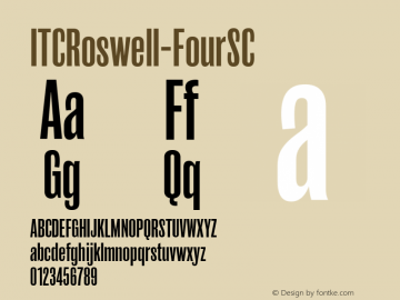 ☞ITC Roswell Four Small Caps Version 1.00; 2006;com.myfonts.easy.itc.roswell.scfour.wfkit2.version.3LnL图片样张