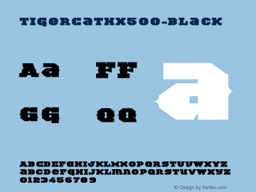 ☞TigerCat HX 500 Black Version 001.000;com.myfonts.easy.activesphere.tigercat.hx-500.wfkit2.version.4h9r图片样张