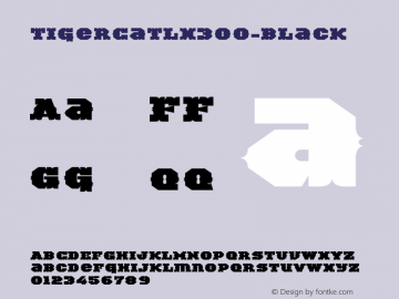 ☞TigerCat LX 300 Black Version 001.000;com.myfonts.easy.activesphere.tigercat.lx-300.wfkit2.version.4h8g图片样张