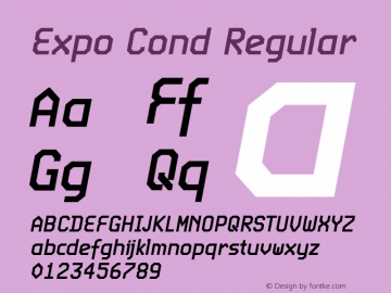 Expo Cond Regular 001.000 Font Sample