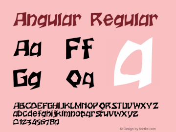 Angular Regular Unknown Font Sample