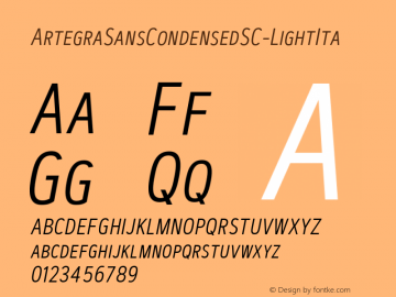 ☞Artegra Sans Condensed SC Light Italic Version 1.001;com.myfonts.easy.artegra.artegra-sans.sc-cond-light-italic.wfkit2.version.4PCR图片样张
