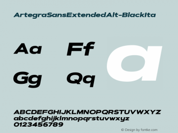 ☞Artegra Sans Extended Alt Black Italic Version 1.001; ttfautohint (v1.5);com.myfonts.easy.artegra.artegra-sans.alt-extend-black-italic.wfkit2.version.4PDF图片样张