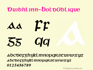 ☞Duibhlinn-BoldOblique Version 3.003;com.myfonts.easy.everson.duibhlinn.bold-oblique.wfkit2.version.3nPh图片样张