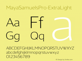 ☞MayaSamuelsPro-ExtraLight Version 3.002;com.myfonts.samuelstype.maya-samuels-pro.extralight.wfkit2.3AFG图片样张