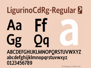 ☞LigurinoCdRg-Regular Version 3.000;com.myfonts.easy.typodermic.ligurino.condensed.wfkit2.version.4wWE图片样张