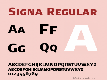 Signa Regular 004.301图片样张