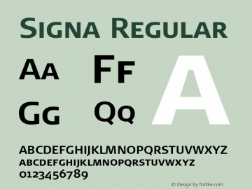 Signa Regular 004.301图片样张