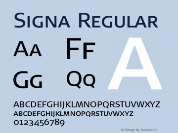 Signa Regular 004.301图片样张