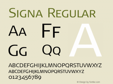 Signa Regular 004.301图片样张