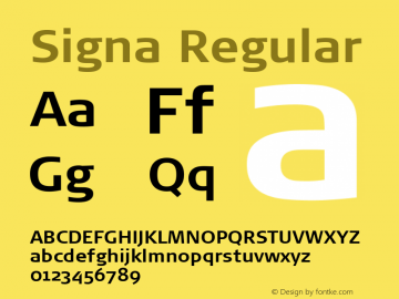 Signa Regular 004.301图片样张