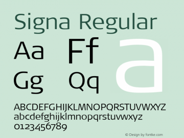 Signa Regular 004.301图片样张