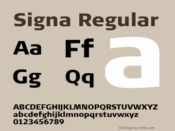 Signa Regular 004.301图片样张