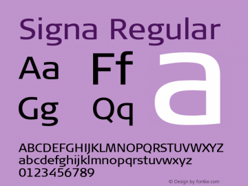 Signa Regular 004.301图片样张