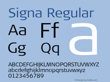 Signa Regular 004.301图片样张