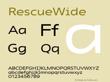 ☞RescueWide Version 1.000 2004 initial release;com.myfonts.easy.aruban.rescue.wide.wfkit2.version.2cjb图片样张