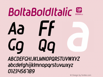 ☞Bolta Bold Italic Version 1.0 Mayo 15, 2012;com.myfonts.ixipcalli.bolta.bold-italic.wfkit2.3PJm图片样张