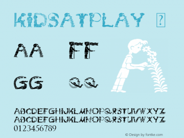 ☞Kids at Play Version 1.00 June 10, 2015, initial release;com.myfonts.easy.celebrity.kids-at-play.regular.wfkit2.version.4pkU图片样张