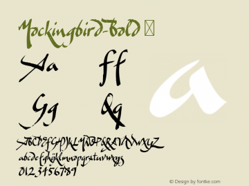 ☞Mockingbird-Bold Version 002.000;com.myfonts.easy.garagefonts.mockingbird.bold.wfkit2.version.3rHX图片样张